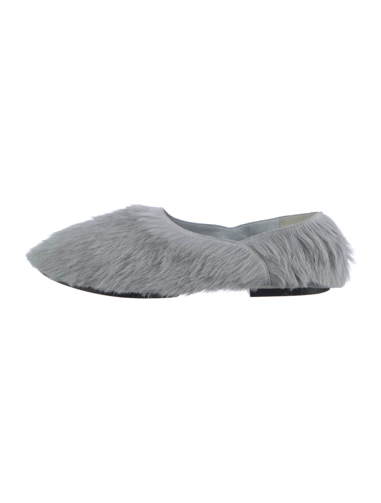 Jil Sander Faux Fur Flats