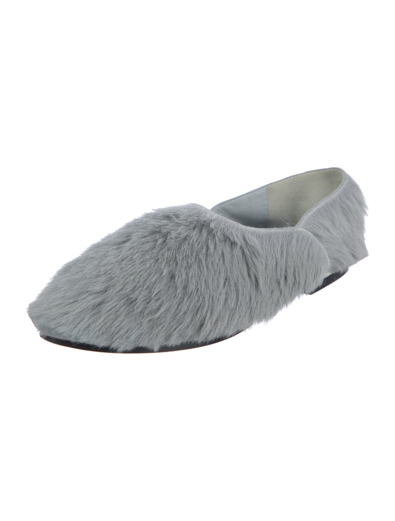 Jil Sander Faux Fur Flats