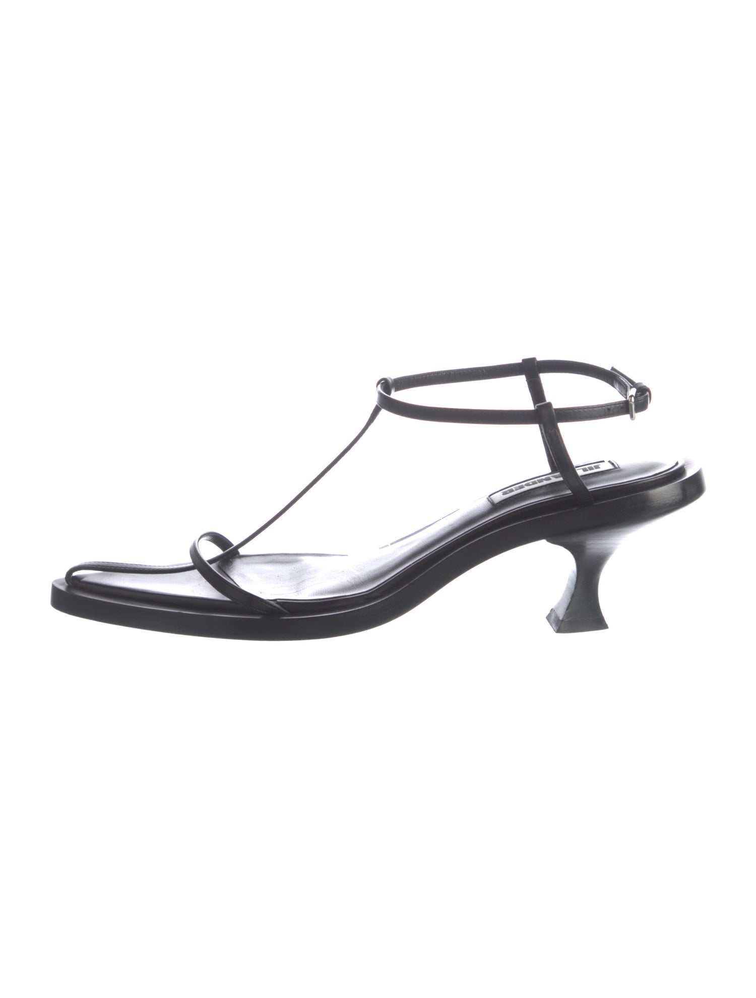 Jil Sander Leather T-Strap Sandals