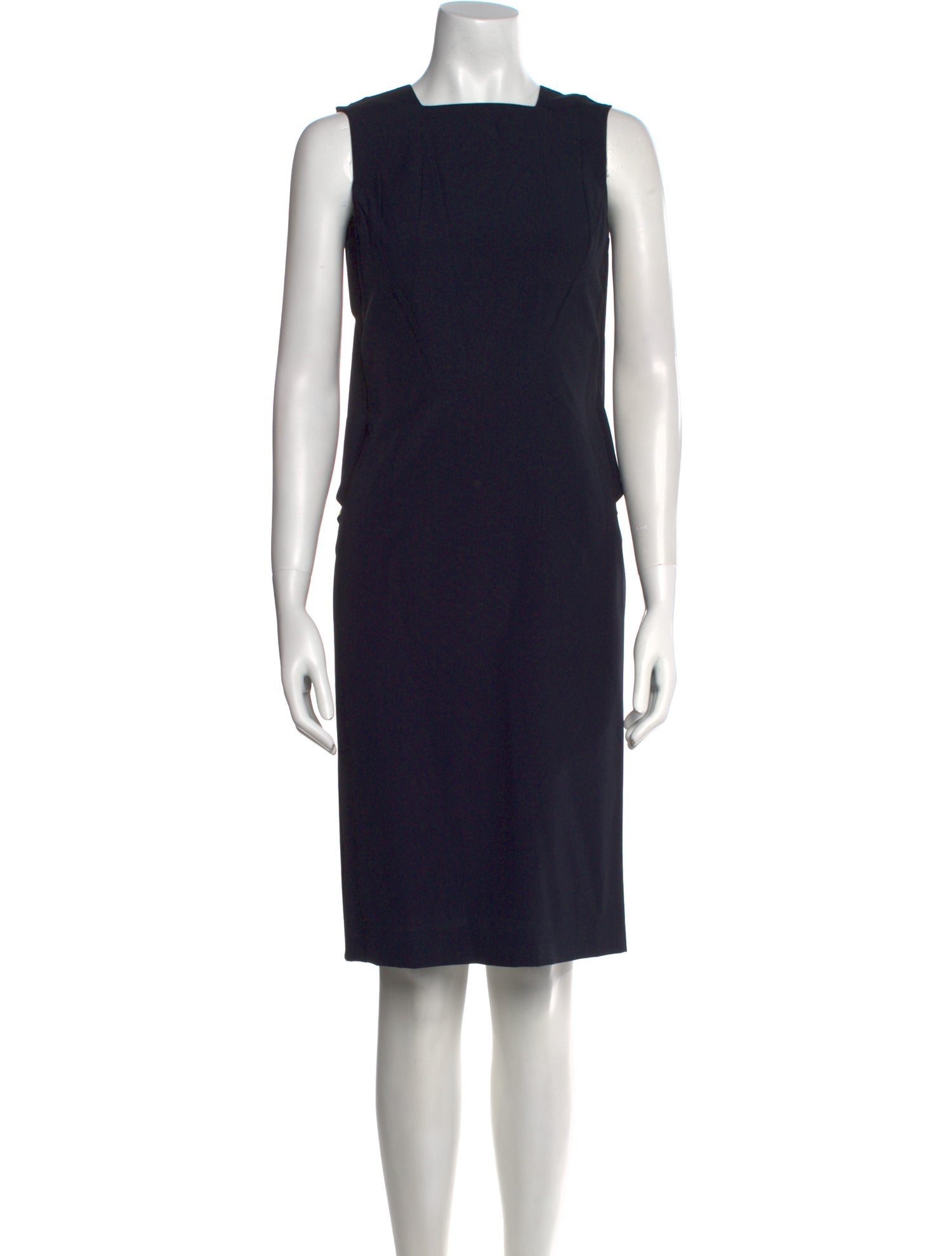 Jil Sander Square Neckline Knee-Length Dress
