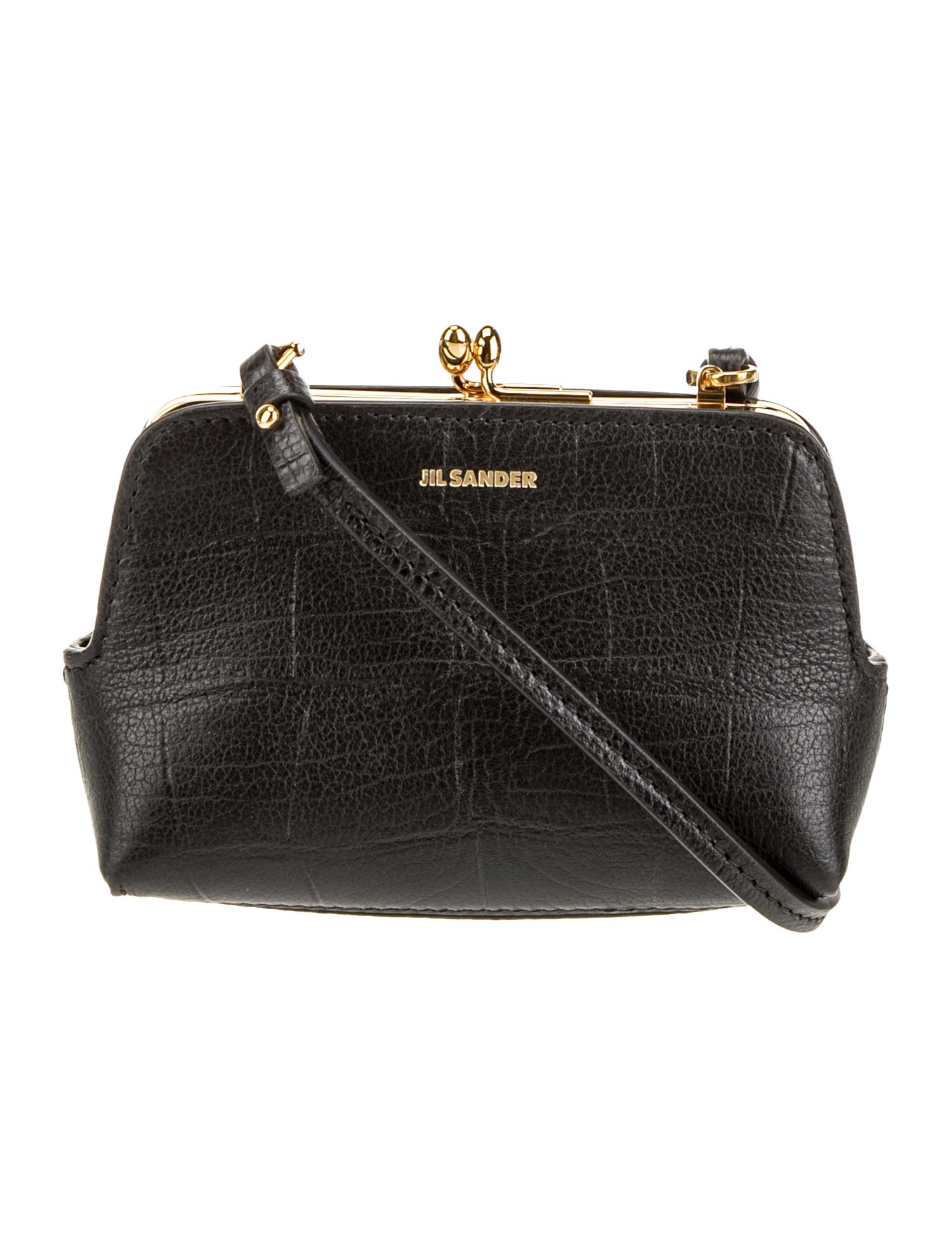 Jil Sander Embossed Leather Crossbody Bag