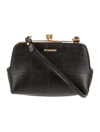 Jil Sander Embossed Leather Crossbody Bag