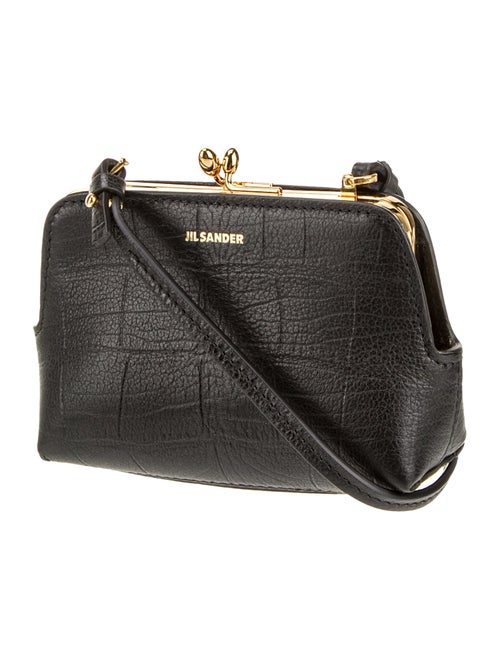 Jil Sander Embossed Leather Crossbody Bag