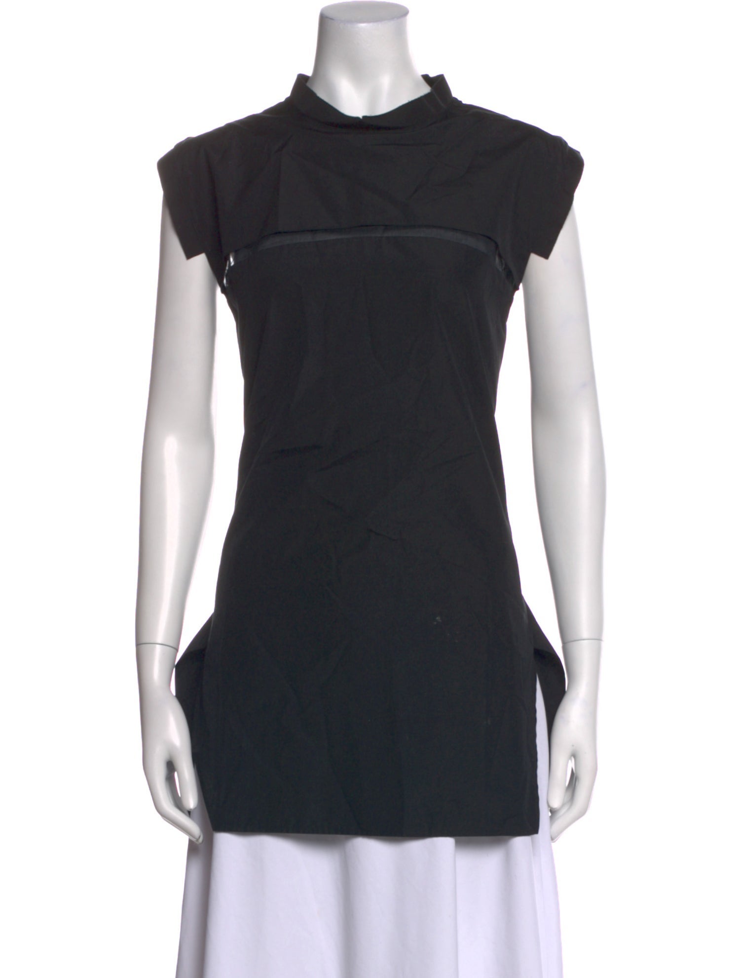 Jil Sander Mock Neck Short Sleeve Top