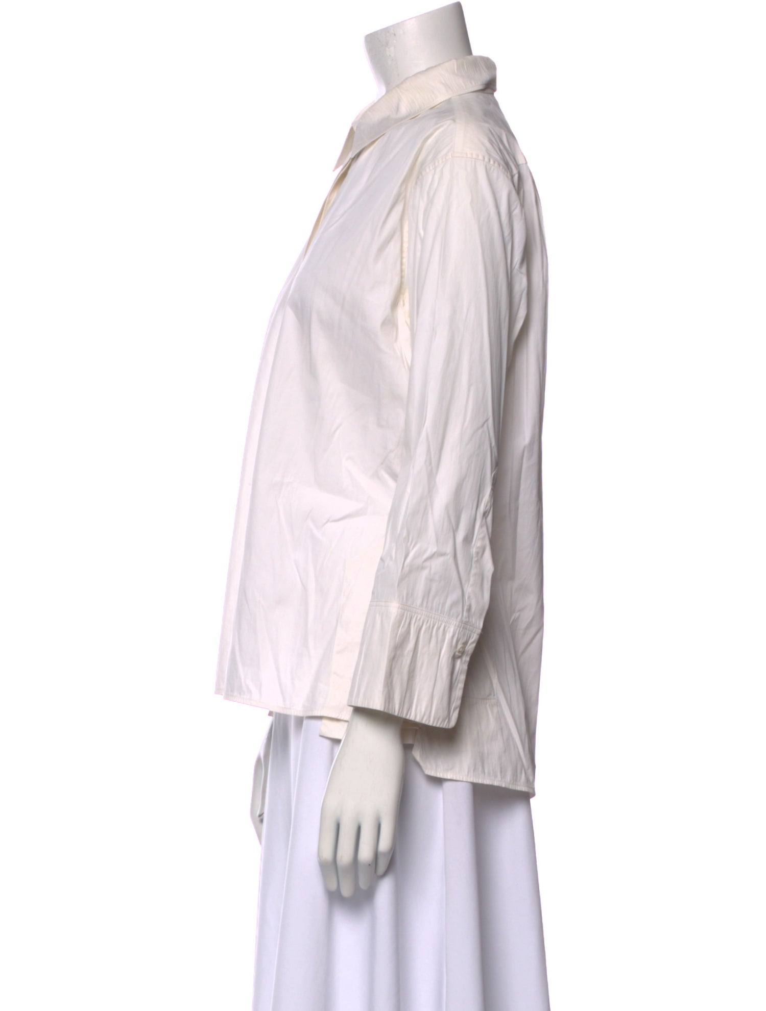 Jil Sander Three-Quarter Sleeve Button-Up Top