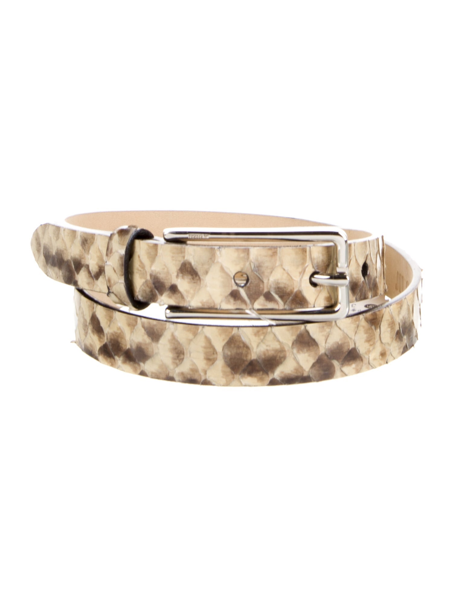 Jil Sander Skinny Snakeskin Belt