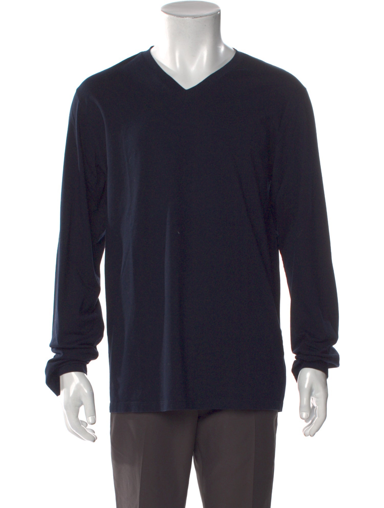 Jil Sander V-Neck Long Sleeve T-Shirt