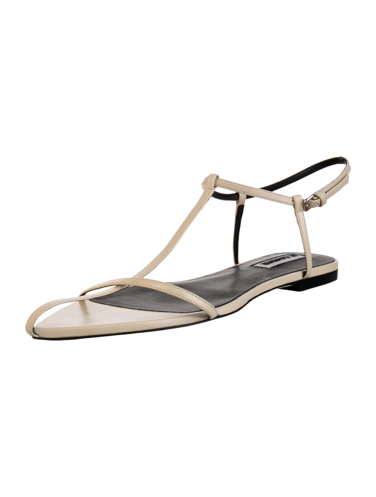 Jil Sander Leather T-Strap Sandals