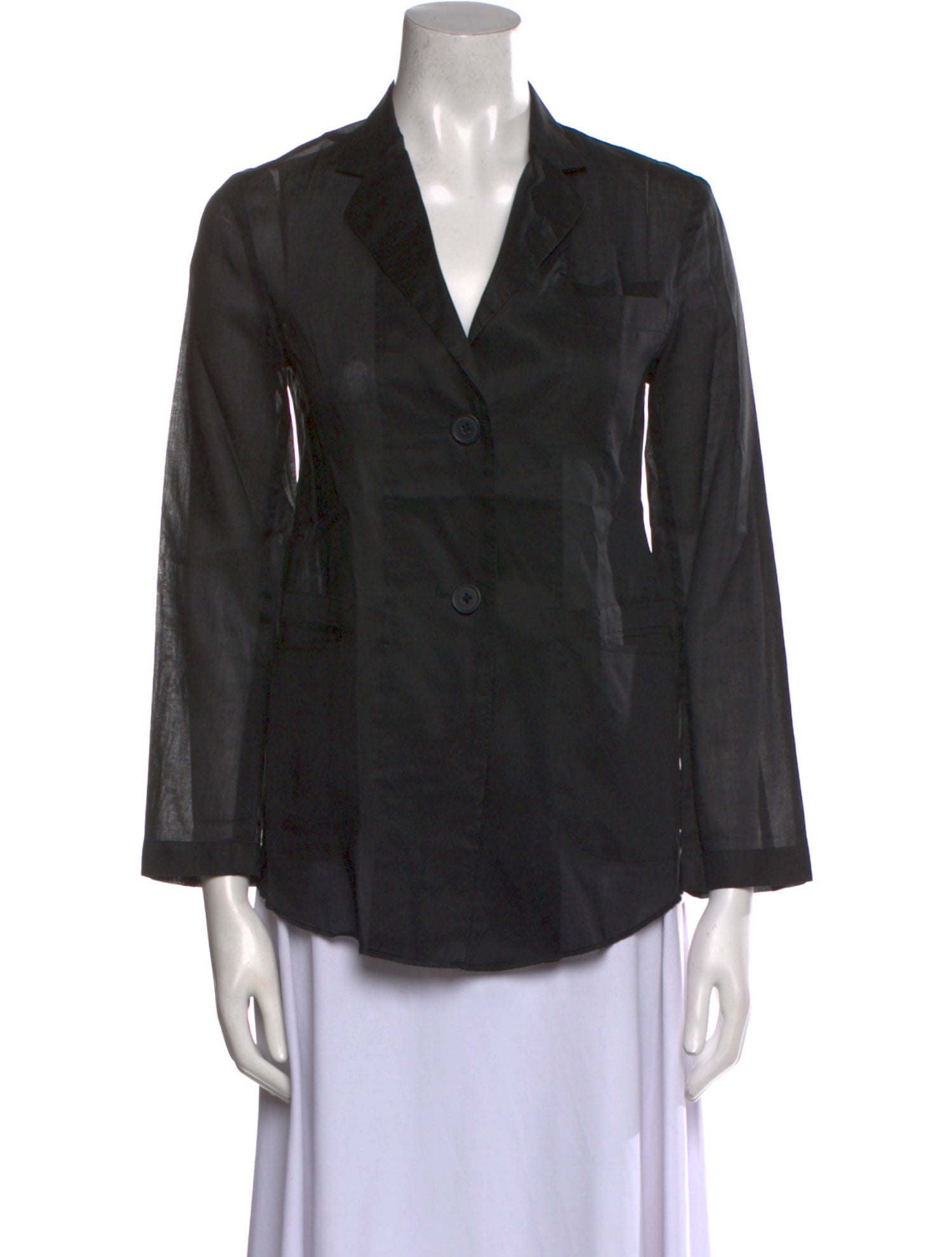 Jil Sander V-Neck Three-Quarter Sleeve Blouse