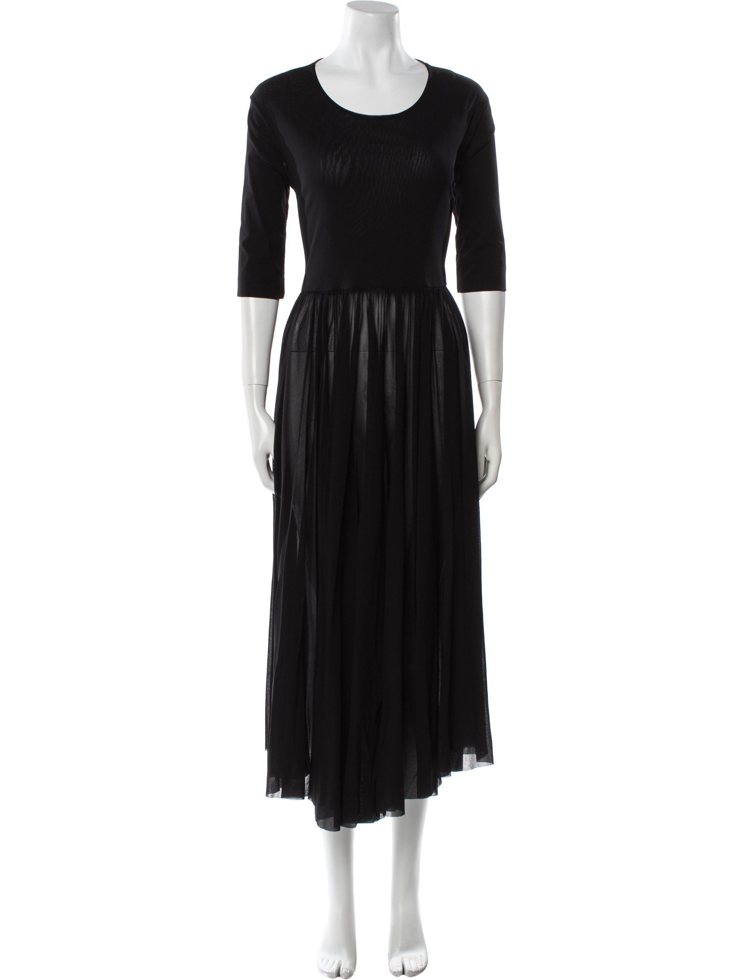 Jil Sander Scoop Neck Long Dress