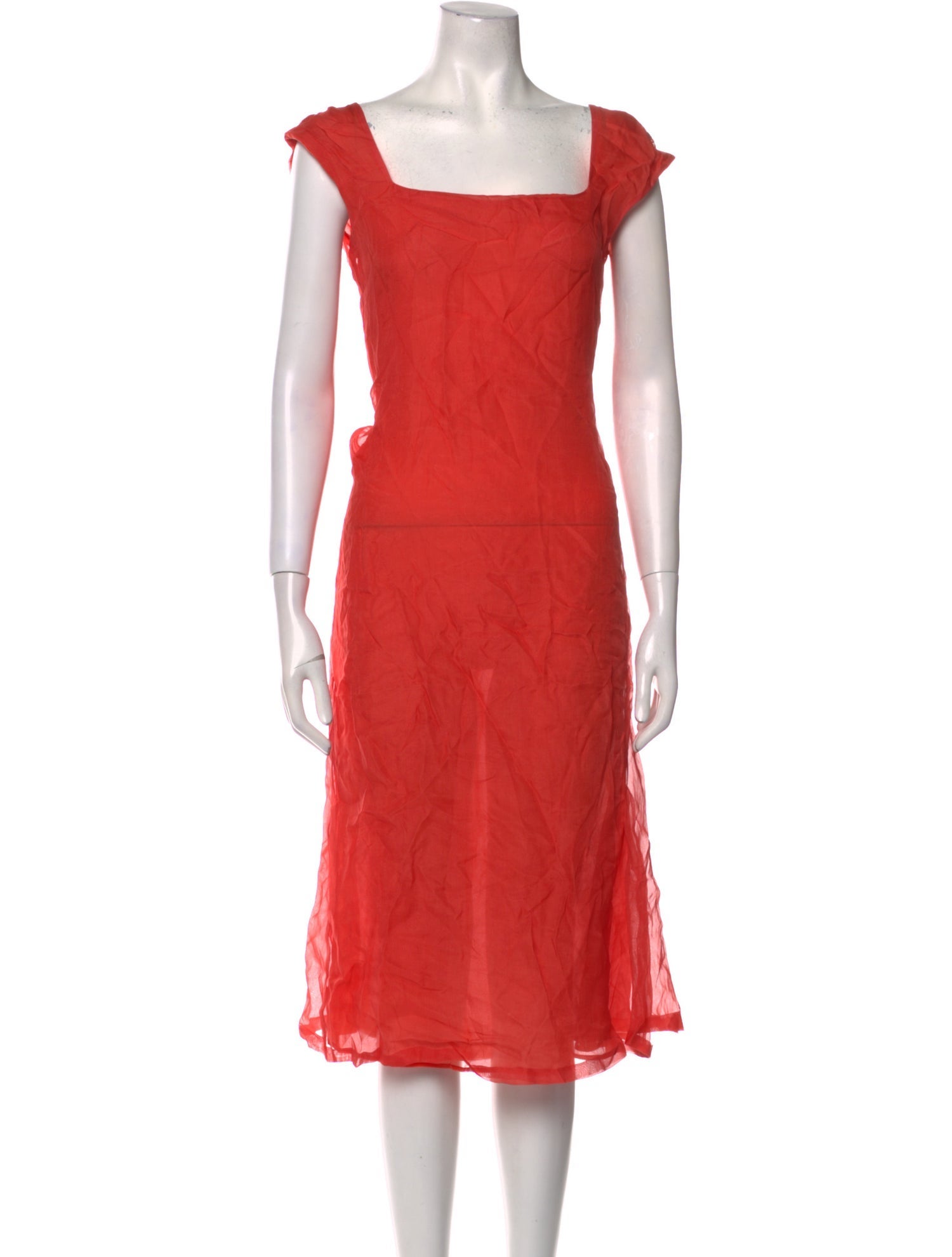 Jil Sander Silk Midi Length Dress