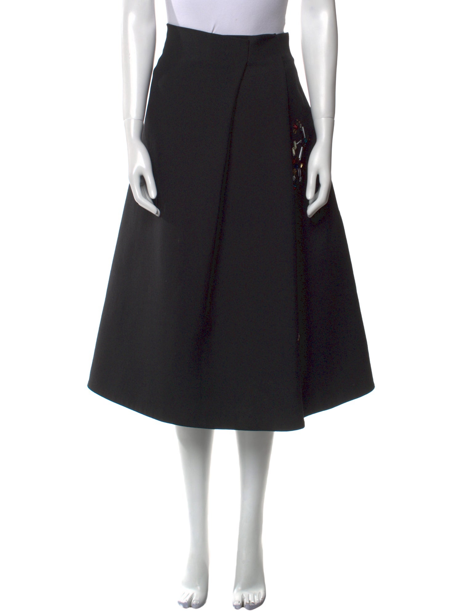 Jil Sander Virgin Wool Midi Length Skirt