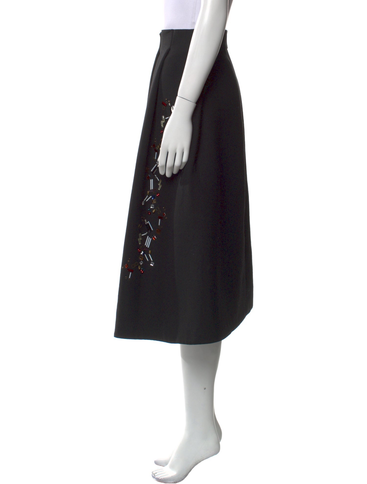 Jil Sander Virgin Wool Midi Length Skirt