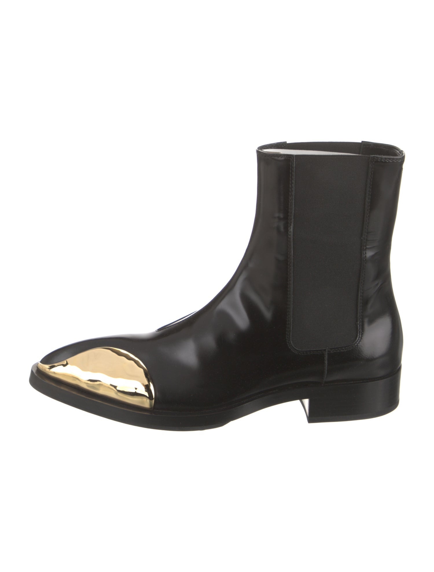 Jil Sander Leather Colorblock Pattern Chelsea Boots