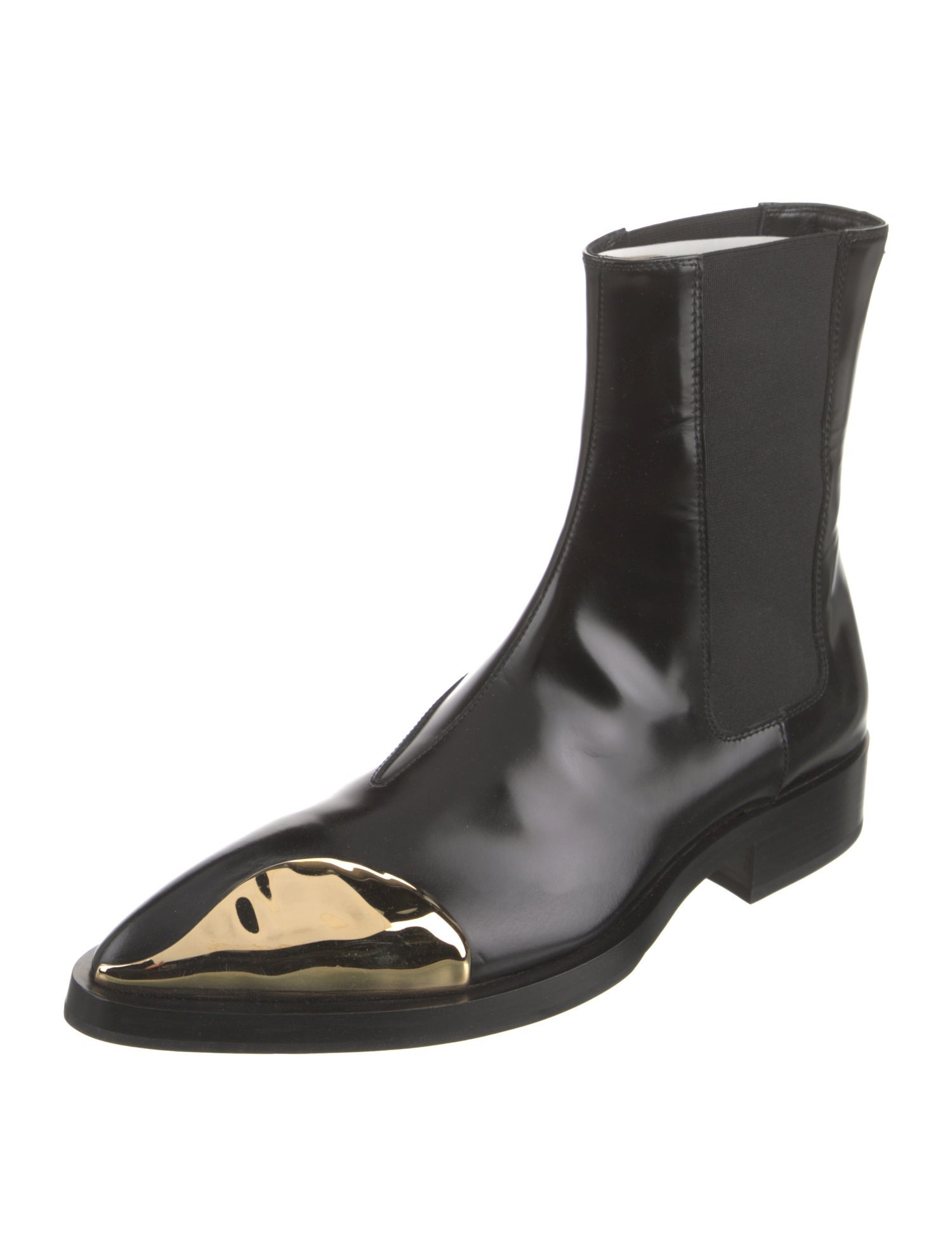 Jil Sander Leather Colorblock Pattern Chelsea Boots