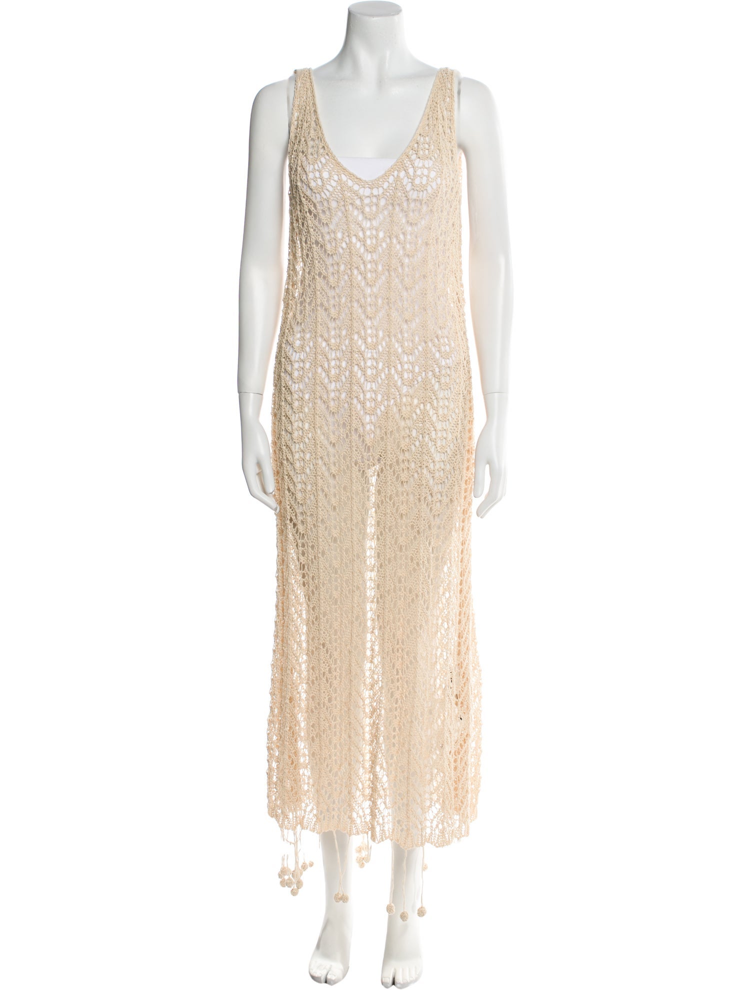 Jil Sander V-Neck Long Dress