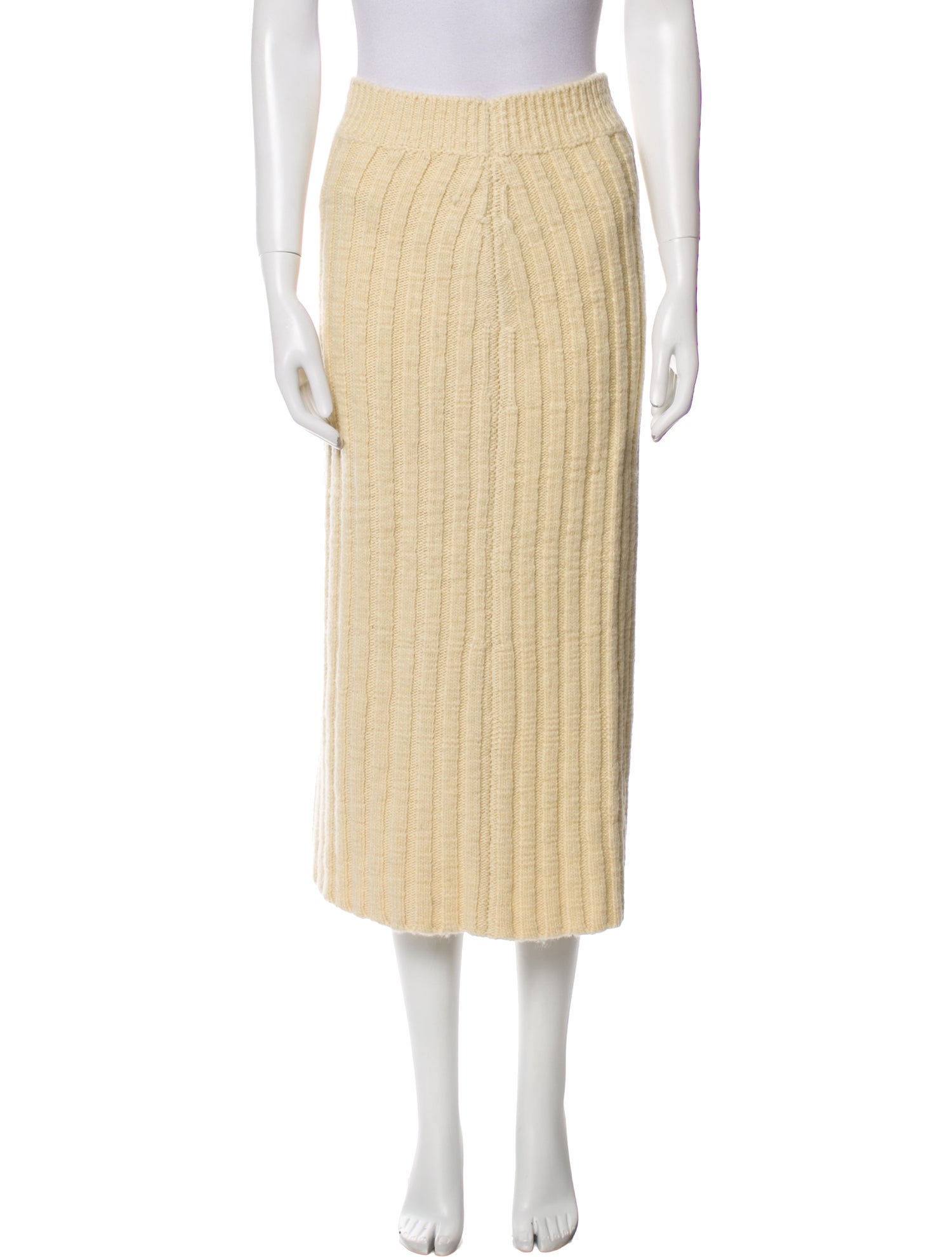 Jil Sander Wool Midi Length Skirt