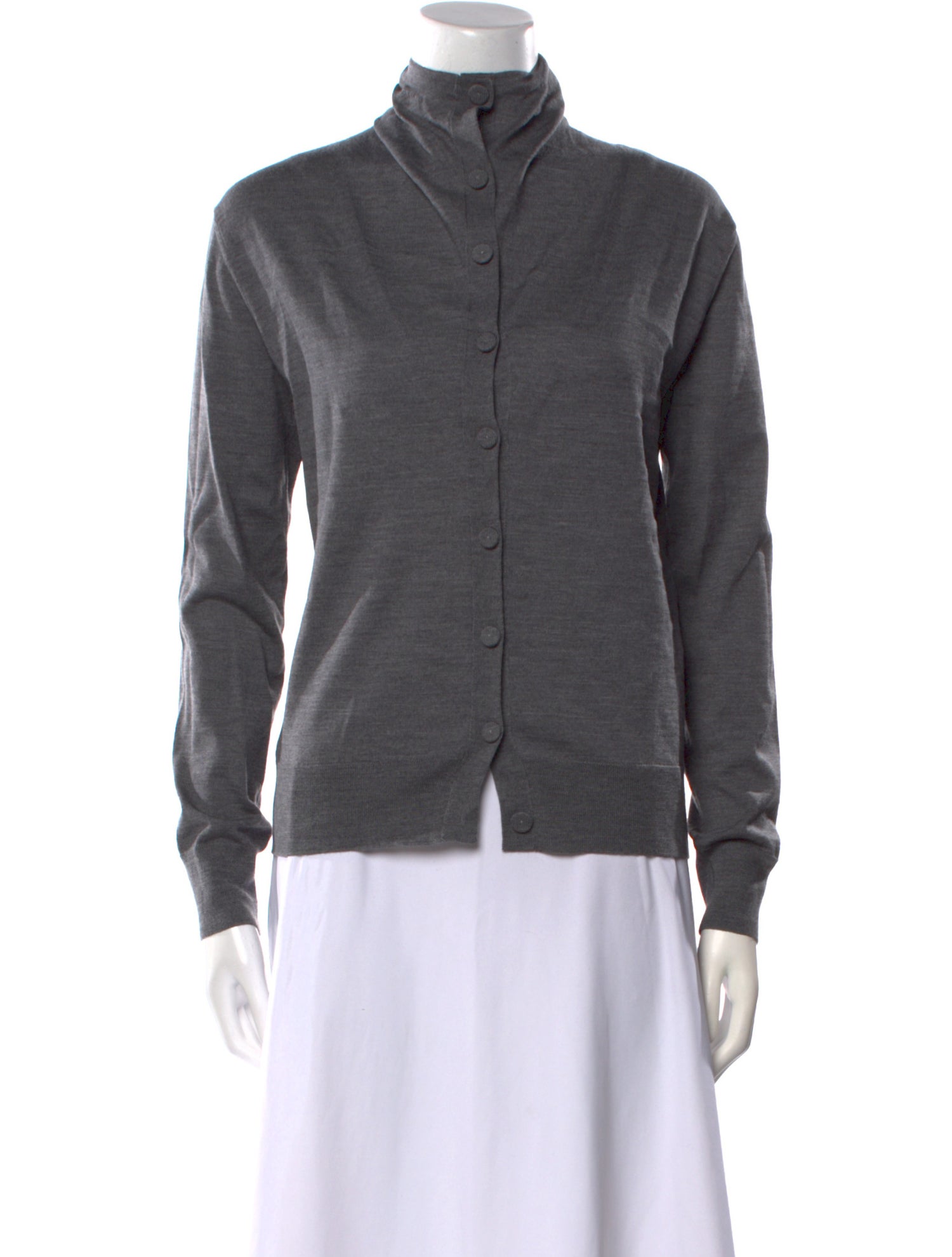 Jil Sander Wool Mock Neck Sweater