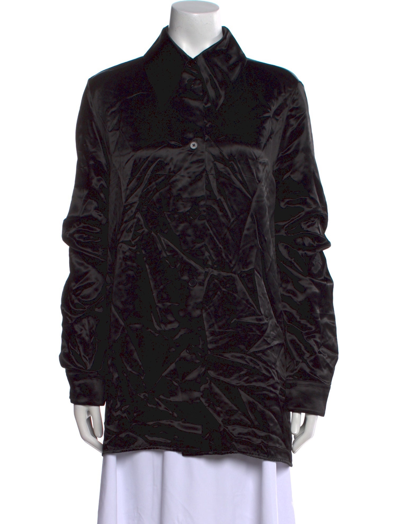 Jil Sander Printed Long Sleeve Button-Up Top