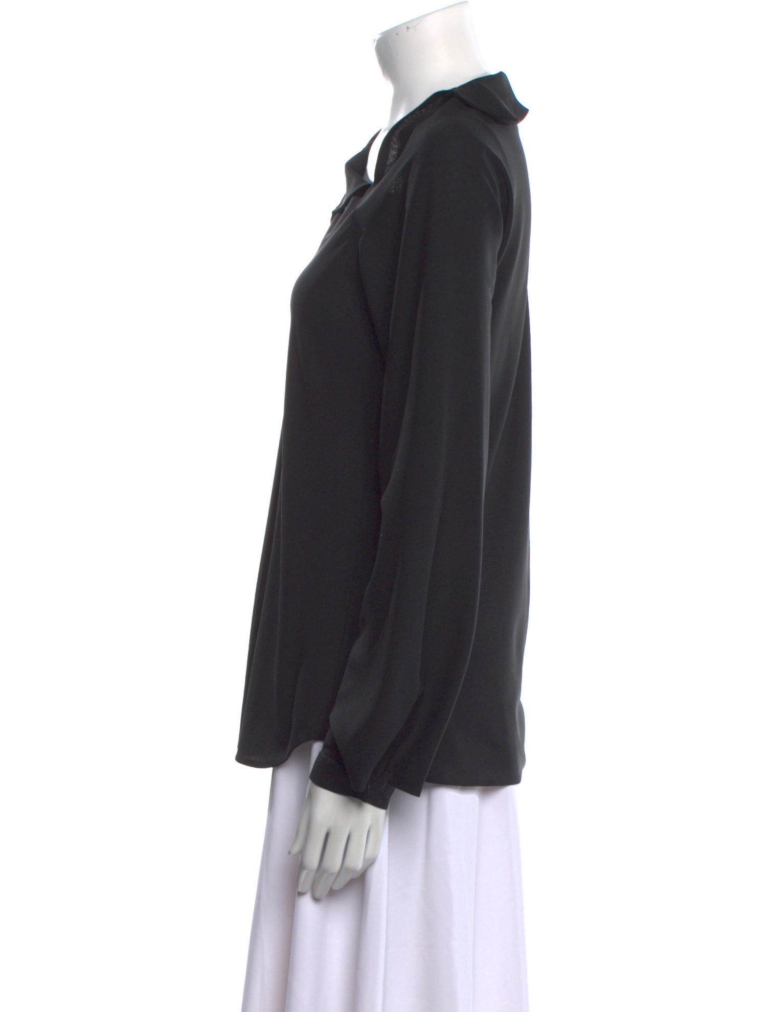 Jil Sander Cowl Neck Long Sleeve Polo