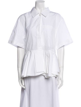 Jil Sander Short Sleeve Button-Up Top