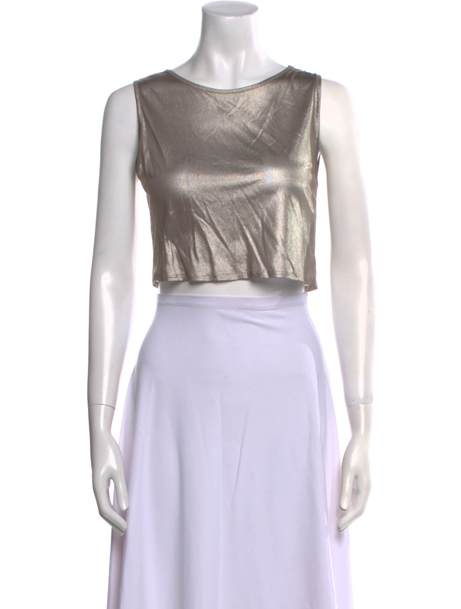 Jil Sander Bateau Neckline Sleeveless Crop Top