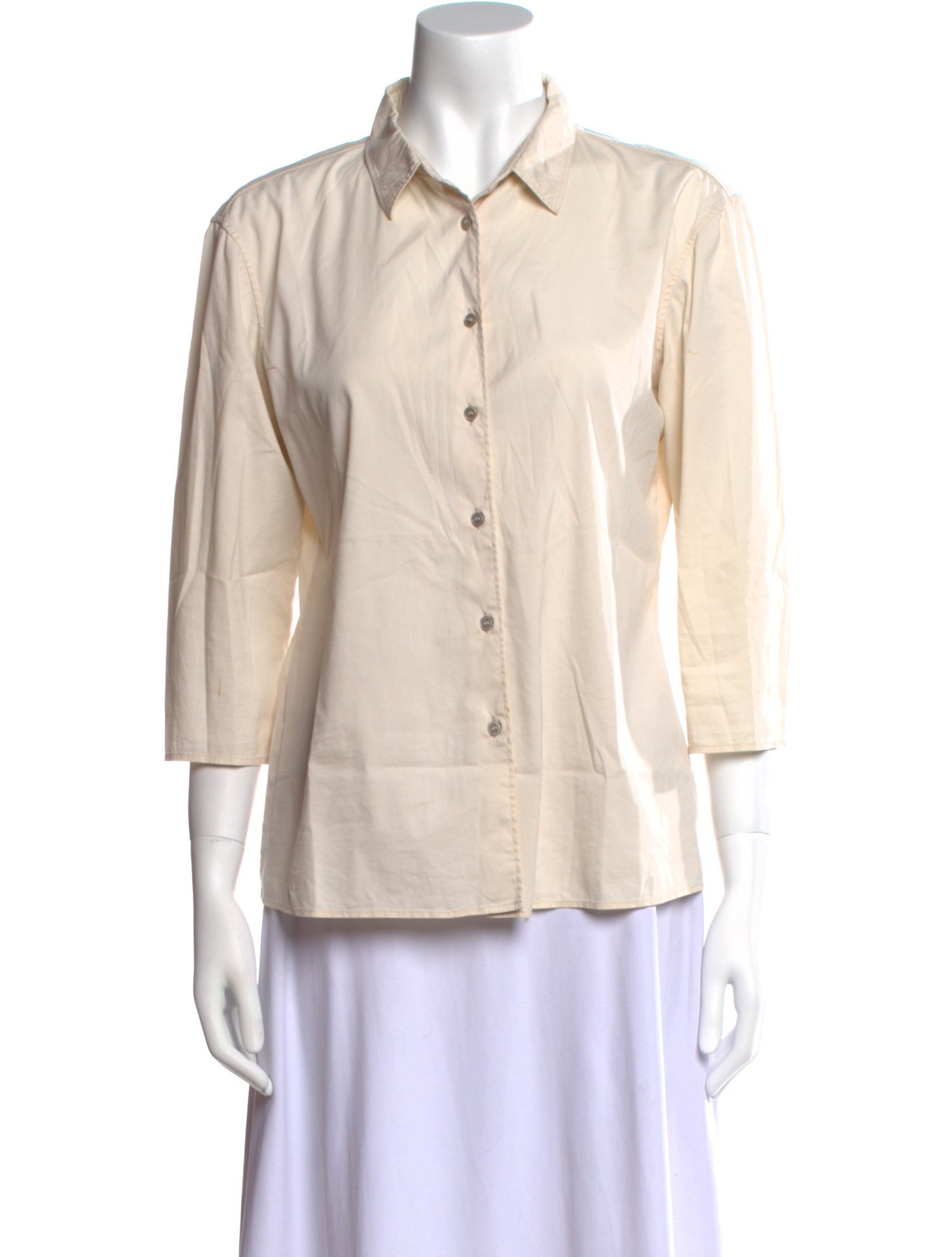 Jil Sander Three-Quarter Sleeve Button-Up Top