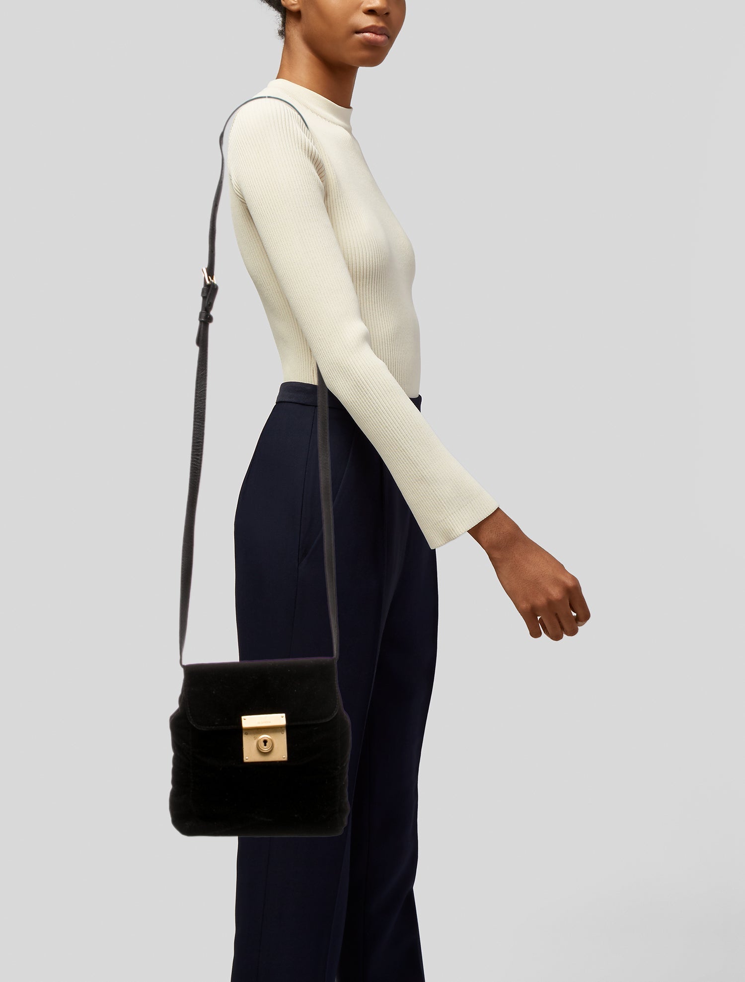 Jil Sander Velvet Crossbody Bag