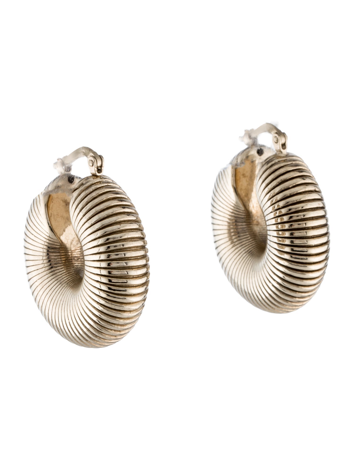 Jil Sander Snail Wide Hoop Earrings