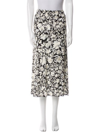 Jil Sander Floral Print Midi Length Skirt