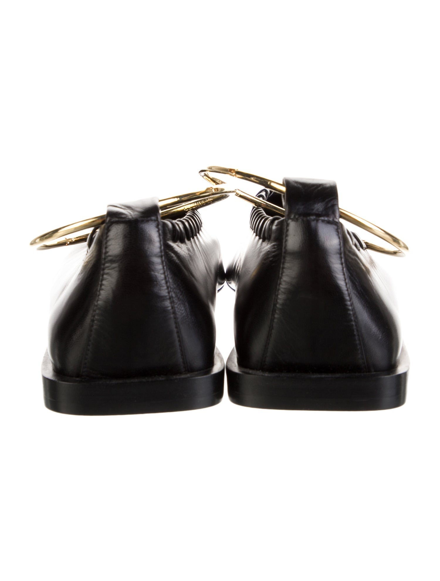 Jil Sander Leather Whipstitch Trim Ballet Flats