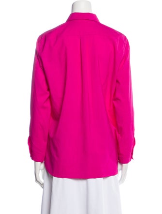 Jil Sander Wool Long Sleeve Button-Up Top