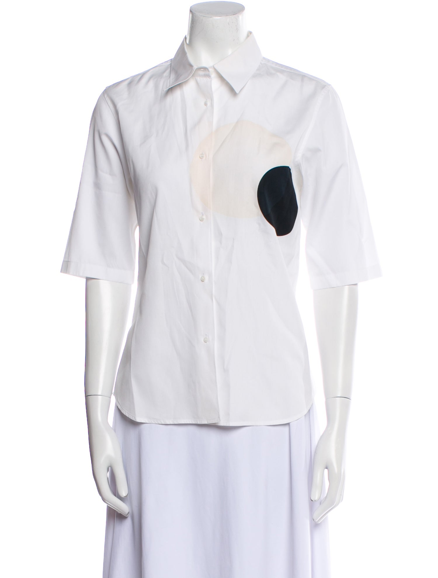 Jil Sander Three-Quarter Sleeve Button-Up Top