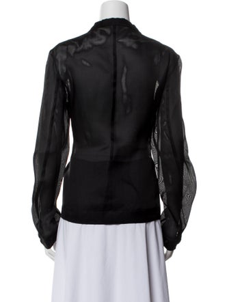 Jil Sander Silk Long Sleeve Button-Up Top