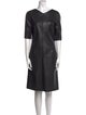 Jil Sander Leather Knee-Length Dress