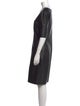 Jil Sander Leather Knee-Length Dress