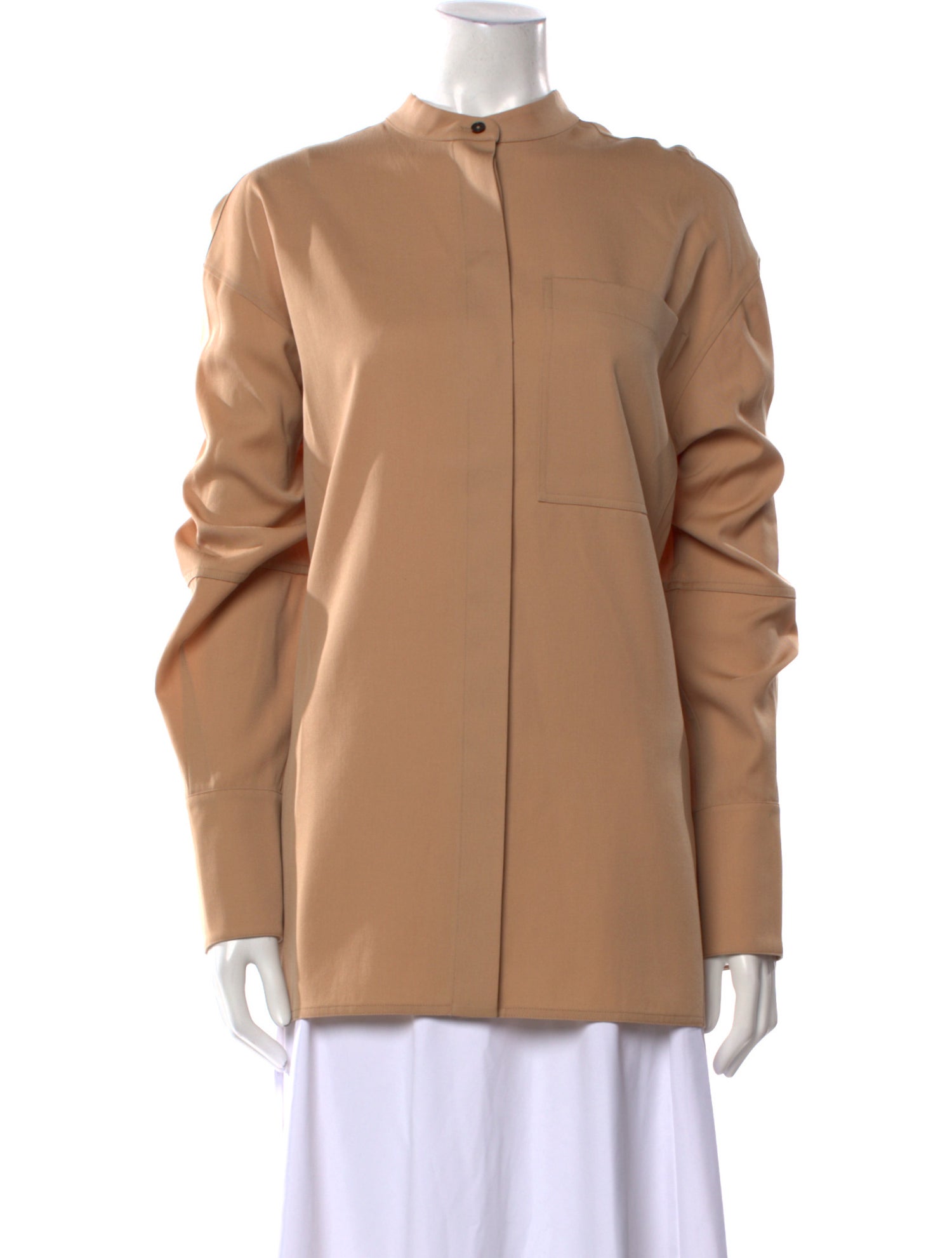 Jil Sander Virgin Wool Mock Neck Sweatshirt