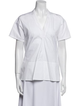 Jil Sander V-Neck Short Sleeve Top