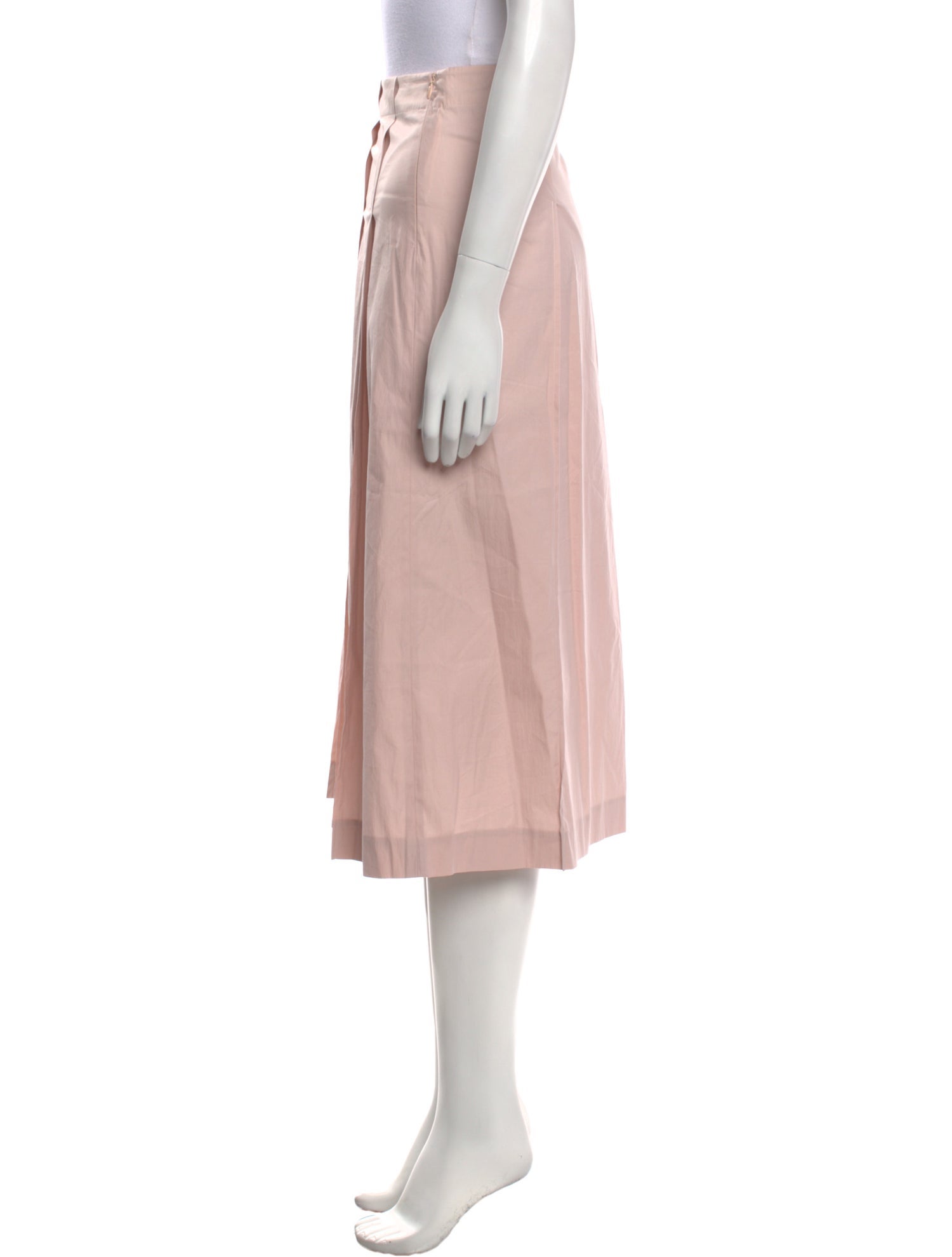 Jil Sander Pleated Accents Midi Length Skirt