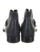 Jil Sander Patent Leather Leather Trim Embellishment Moto Boots