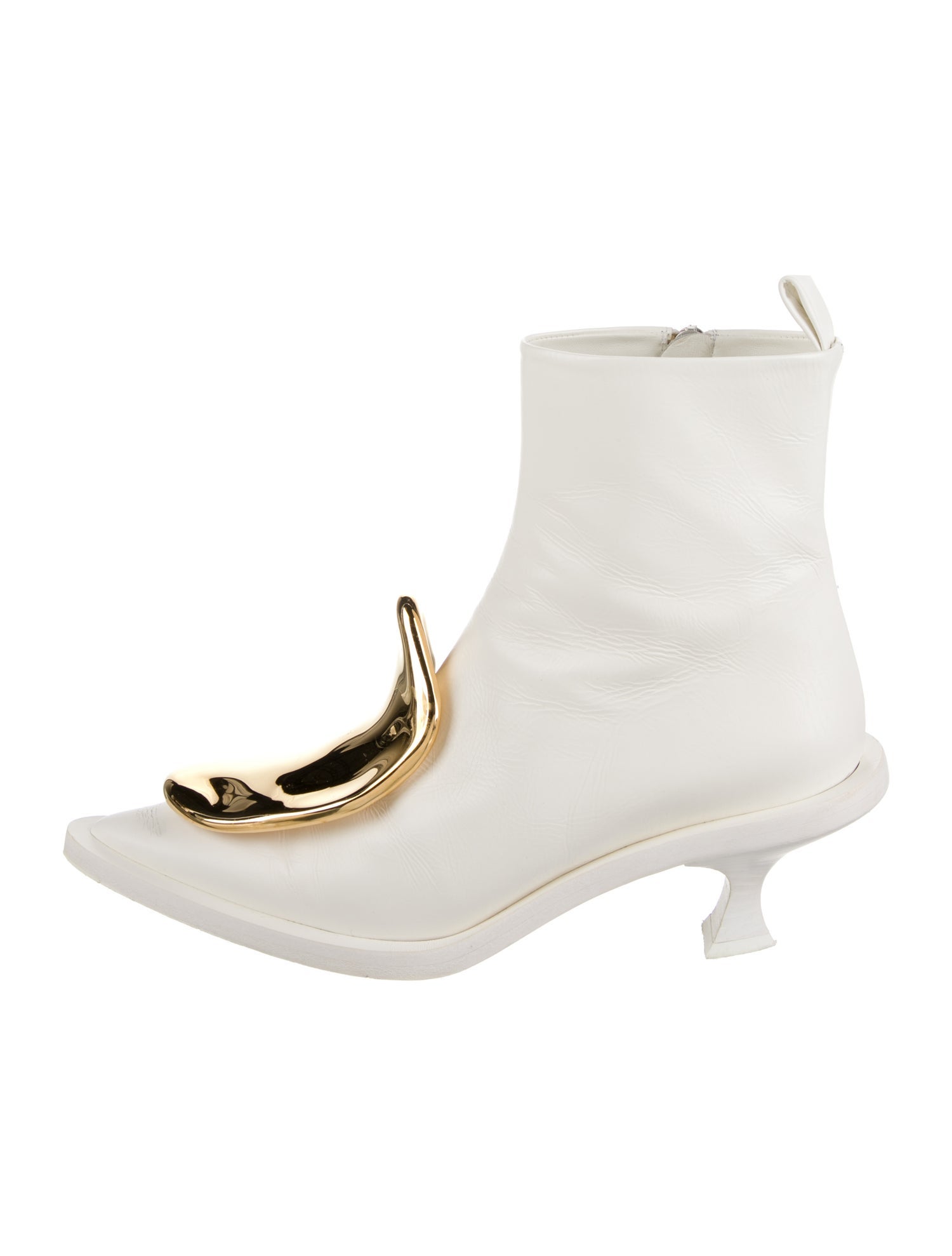 Jil Sander Leather Studded Accents Lace-Up Boots