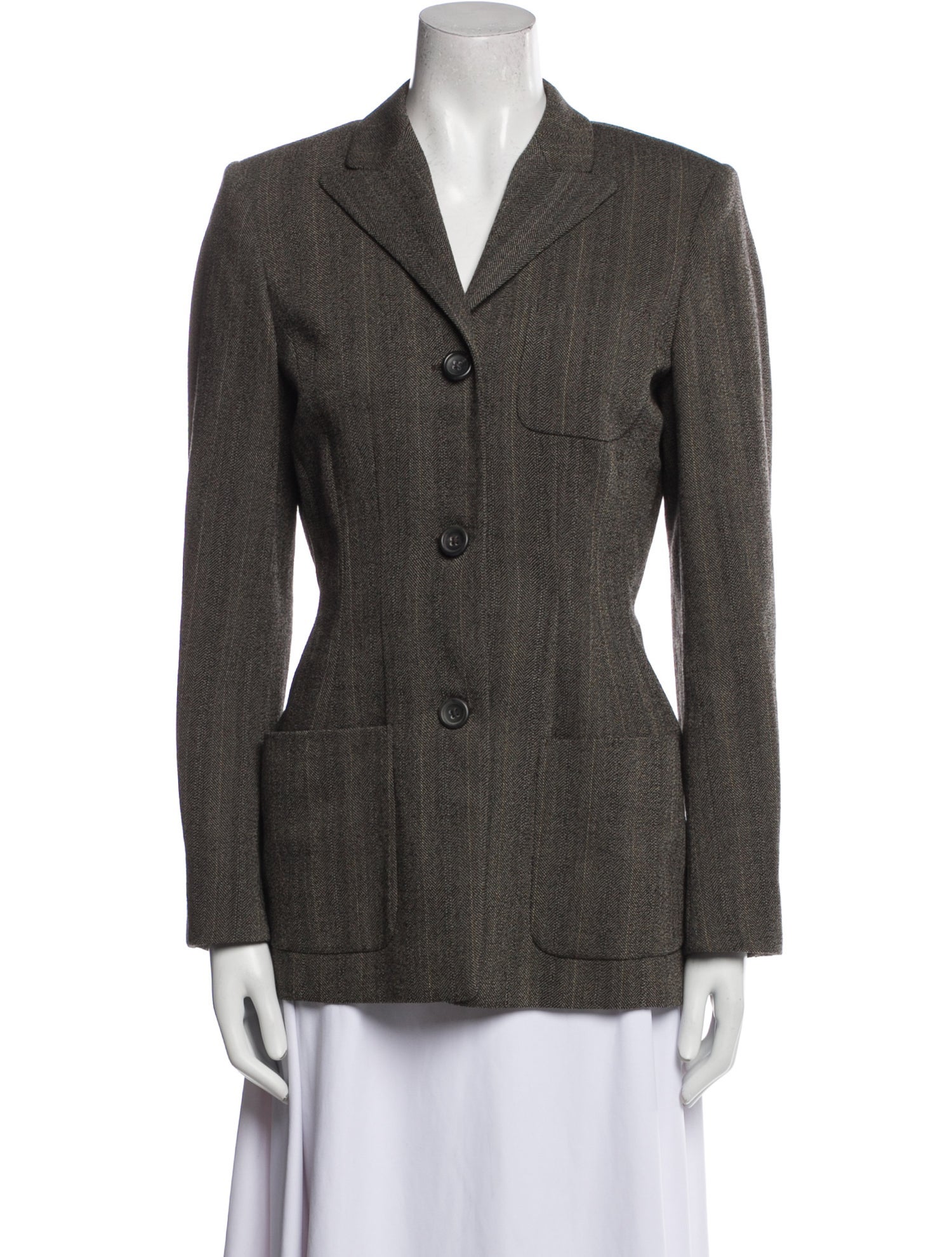 Jil Sander Wool Striped Blazer