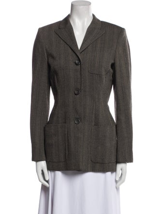 Jil Sander Wool Striped Blazer