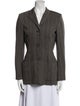 Jil Sander Wool Striped Blazer