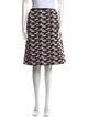 Jil Sander Navy Printed Knee-Length Skirt
