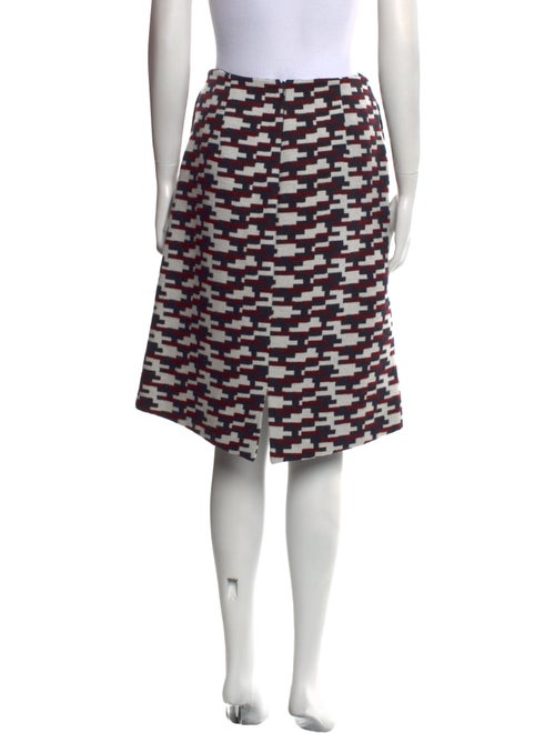 Jil Sander Navy Printed Knee-Length Skirt