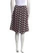 Jil Sander Navy Printed Knee-Length Skirt