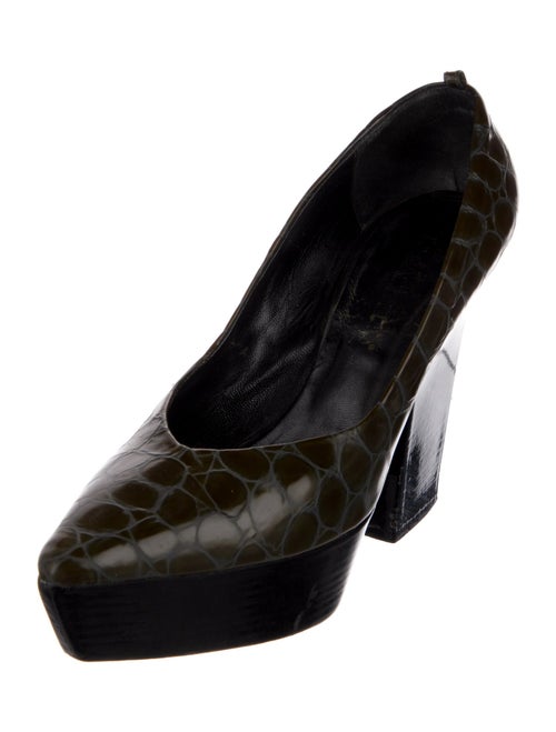 Jil Sander Patent Leather Animal Print Pumps