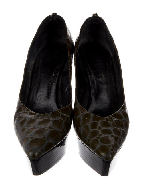 Jil Sander Patent Leather Animal Print Pumps