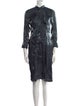 Jil Sander Mock Neck Knee-Length Dress